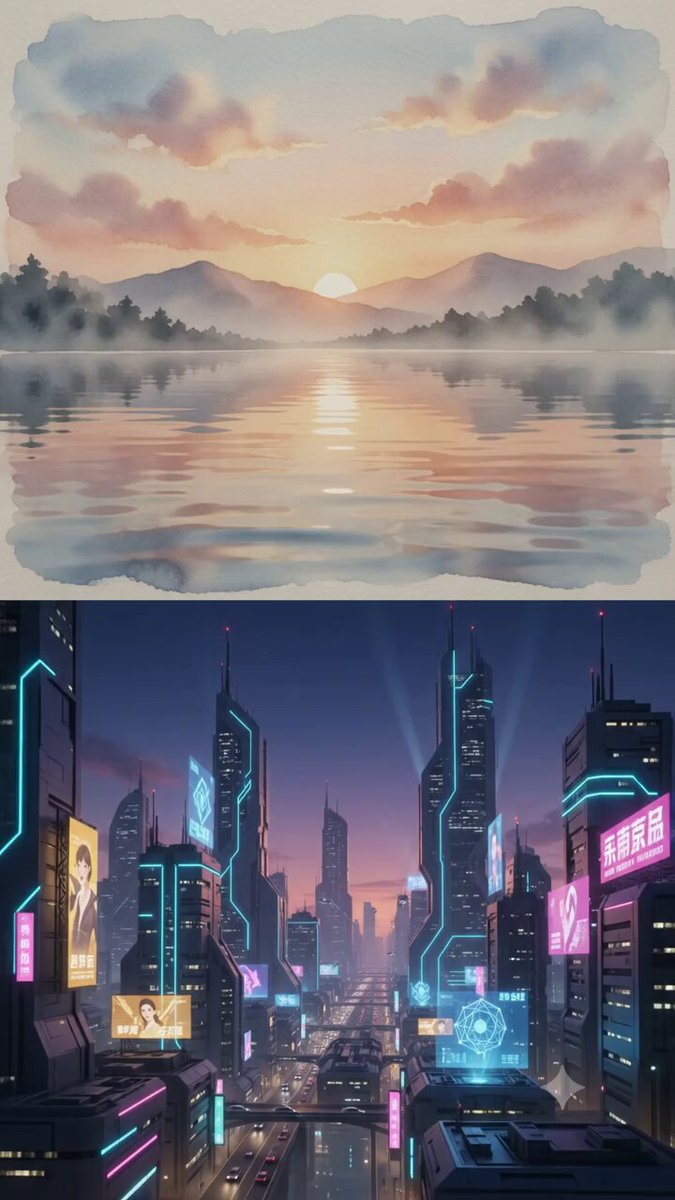 Split Screen Two Realities
