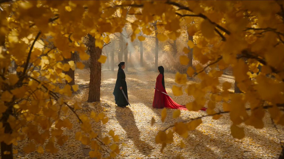 Wuxia-Waldduell Cinematic Prompt