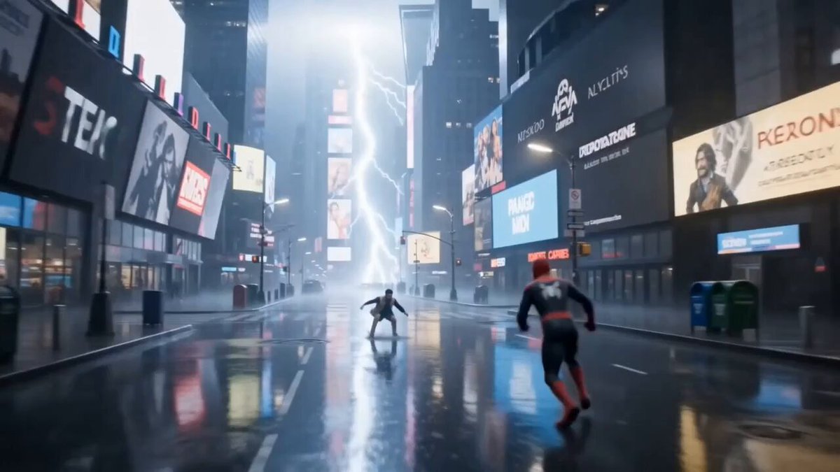 Filmreife Spider-Man NYC-Actionszene