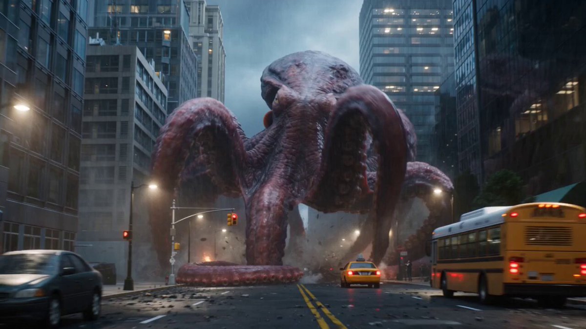 Riesiger Kraken-Kaiju im Amoklauf