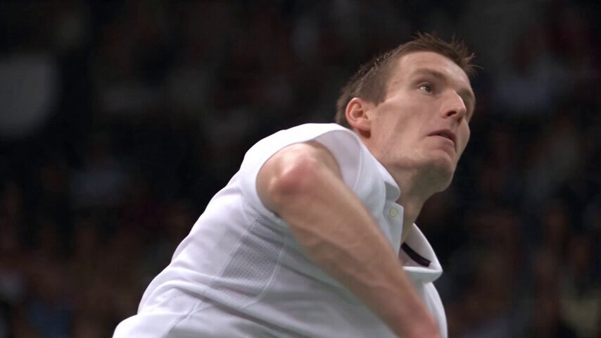 Video eines olympischen Badminton-Smashs