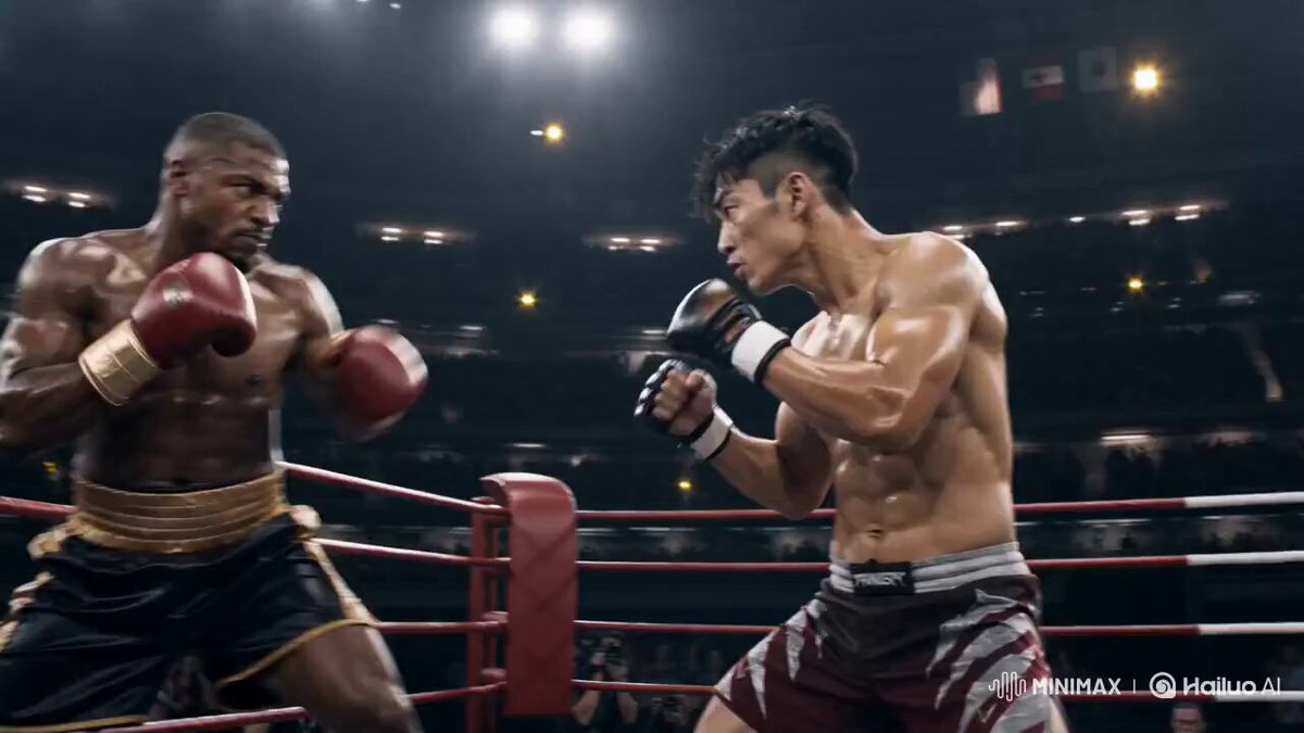 Photorealistic Arena Boxing Fight