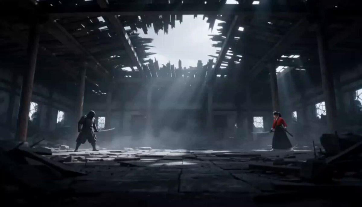 Filmreifes Anime-Samurai-Duell