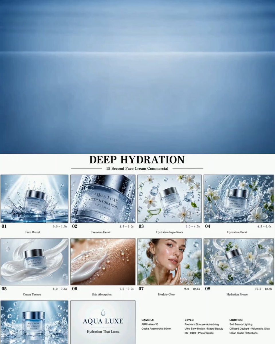 Luxury Skincare Water Droplet Commercial