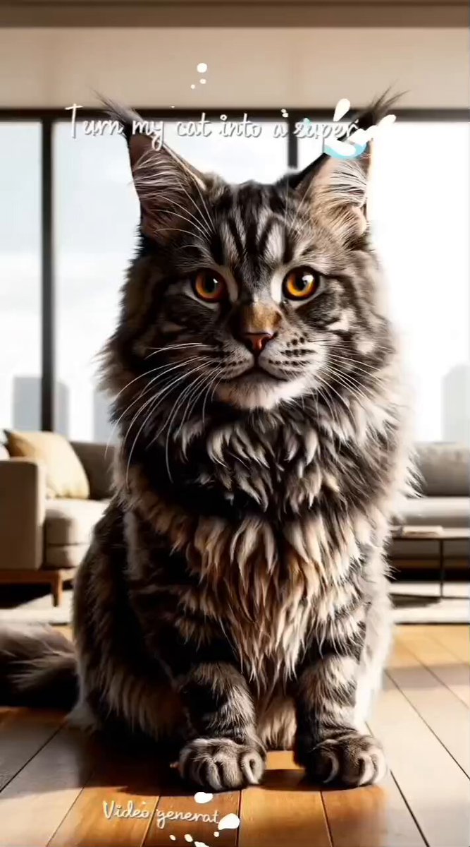 Superhelden-Katze in einer futuristischen Stadt