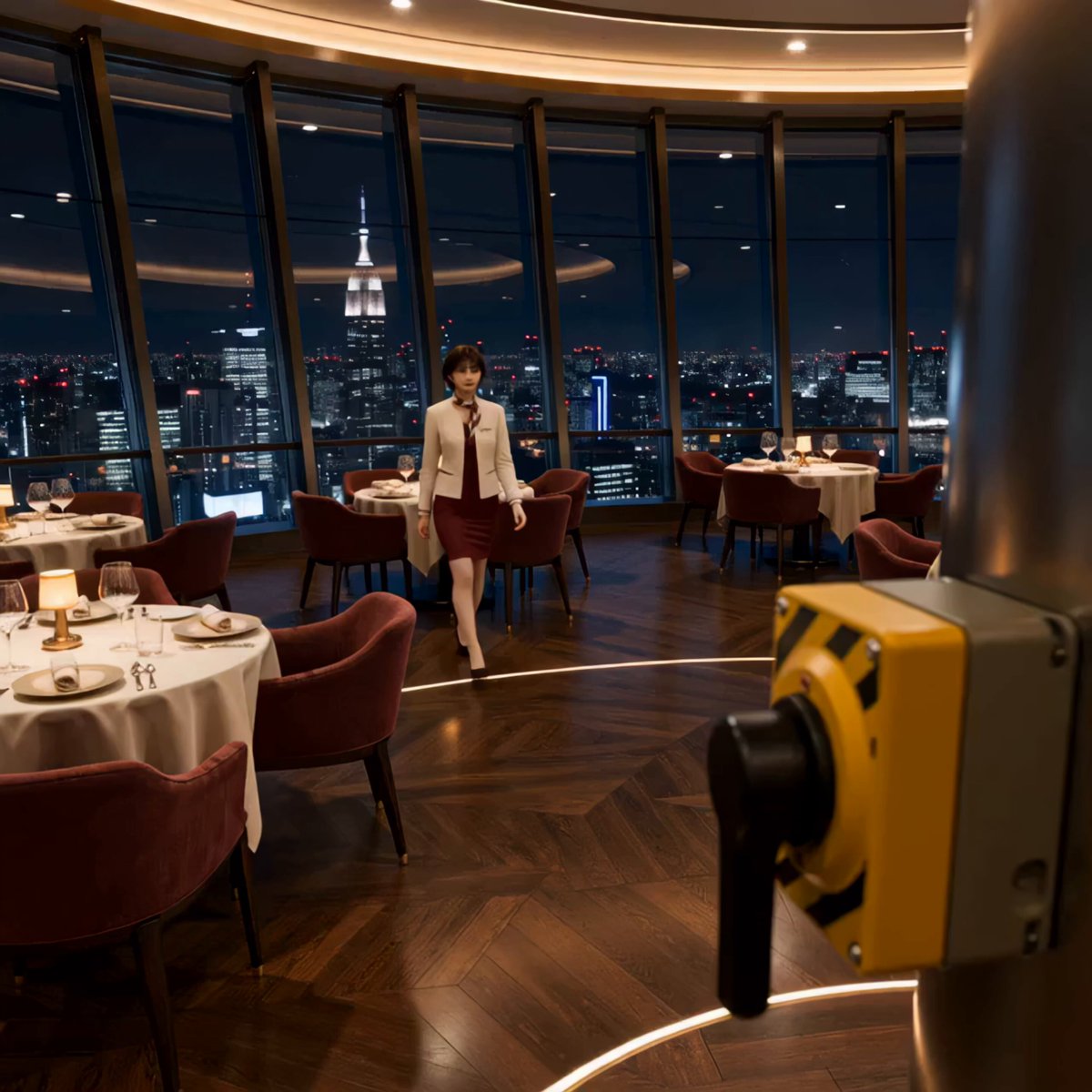 Video eines Restaurant-Floor-Managers im Luxussegment