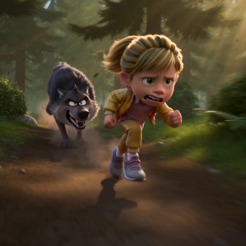 Pixar Forest Chase Animation