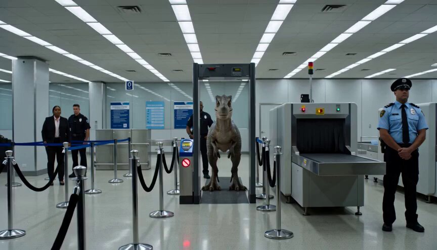 T-Rex Airport Security Comedy