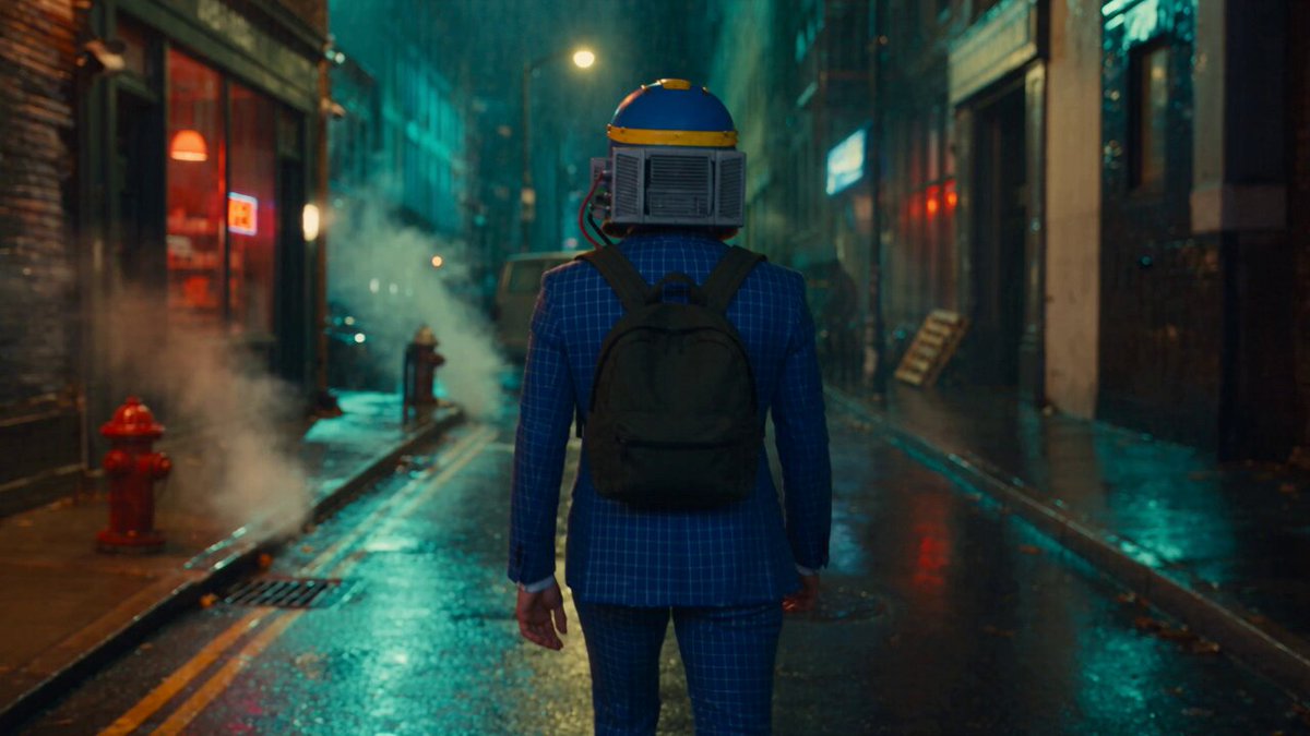 Filmreife Neon-Action-Szene