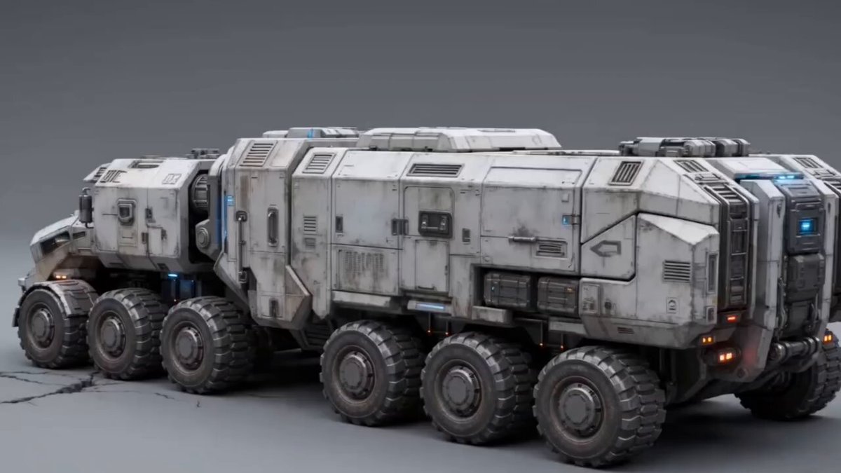 Futuristischer gepanzerter Belagerungstransporter