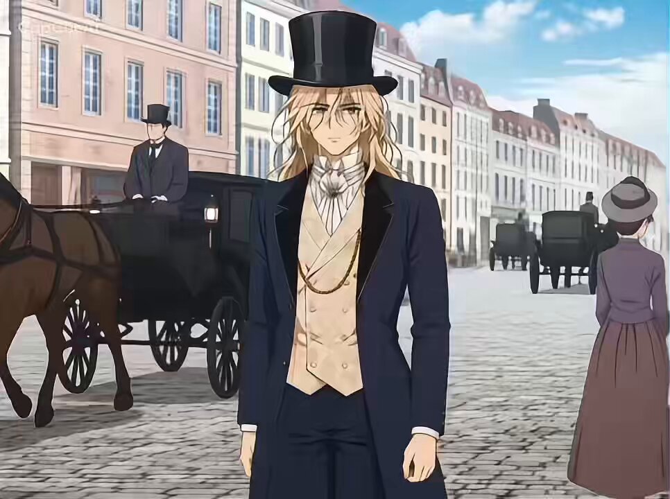 Anime-Erzählung in einer französischen Stadt