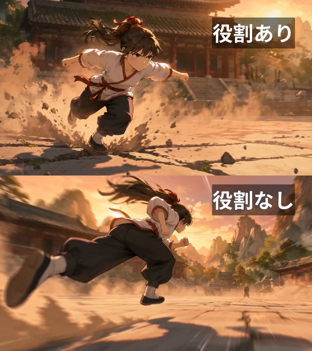 Kung-Fu-Mädchen Anime-Kampf