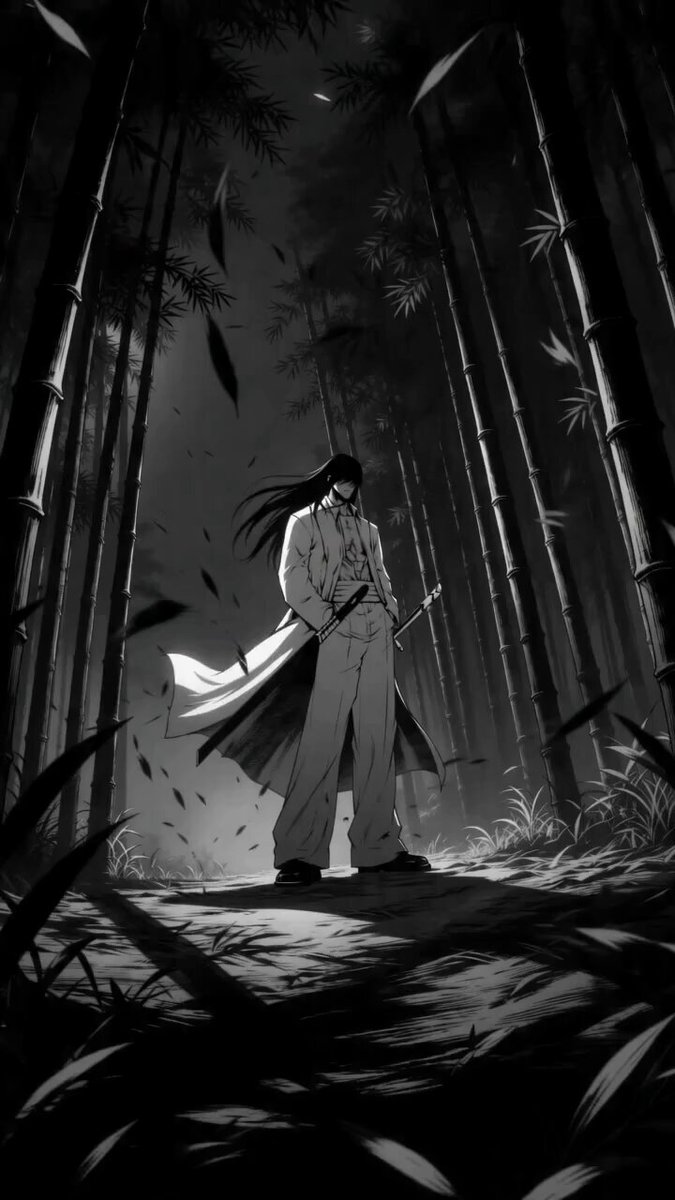 Manga-Ästhetik Schwertkämpfer-Sequenz