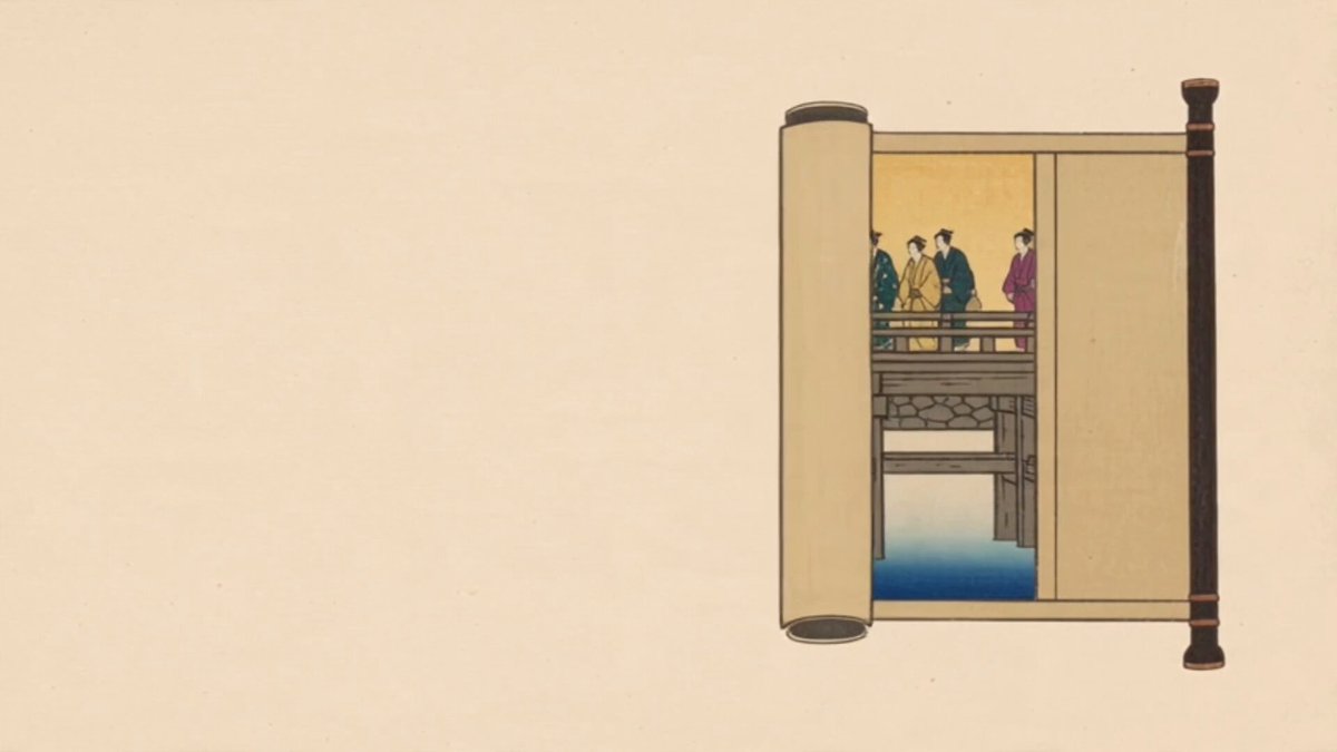 Ukiyo-e Tokyo City Scroll
