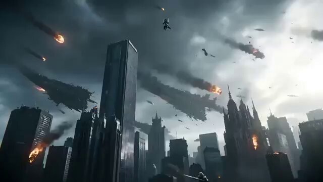 Apokalyptische Sturm-Fantasy-Schlacht