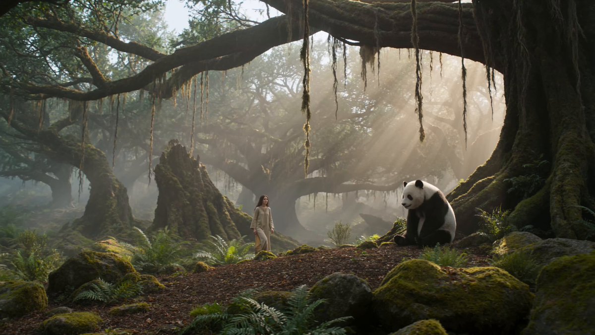 Interaktion im Urwald mit einem Großen Panda