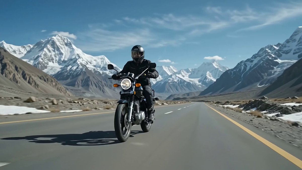 Karakoram Motorrad-Werbespot
