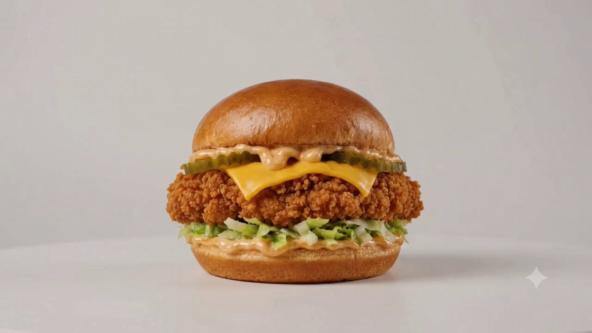 Spinning Chicken Burger Reveal