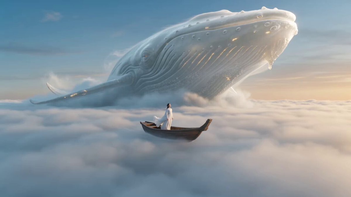 Fairy and Giant Whale Epic Scene