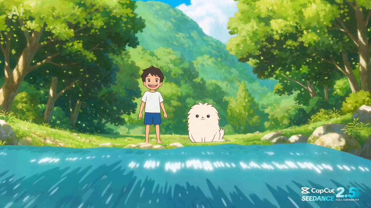 Dynamisches 2D-Anime-Flussabenteuer