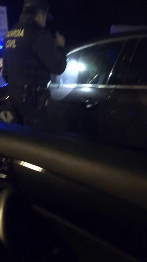 Iguana Driver at Civil Guard Checkpoint