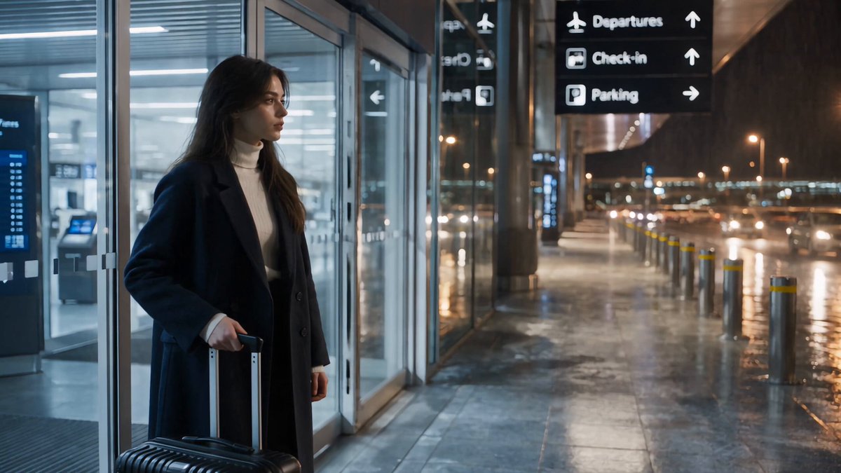 Filmreife Abschiedsszene am Flughafen