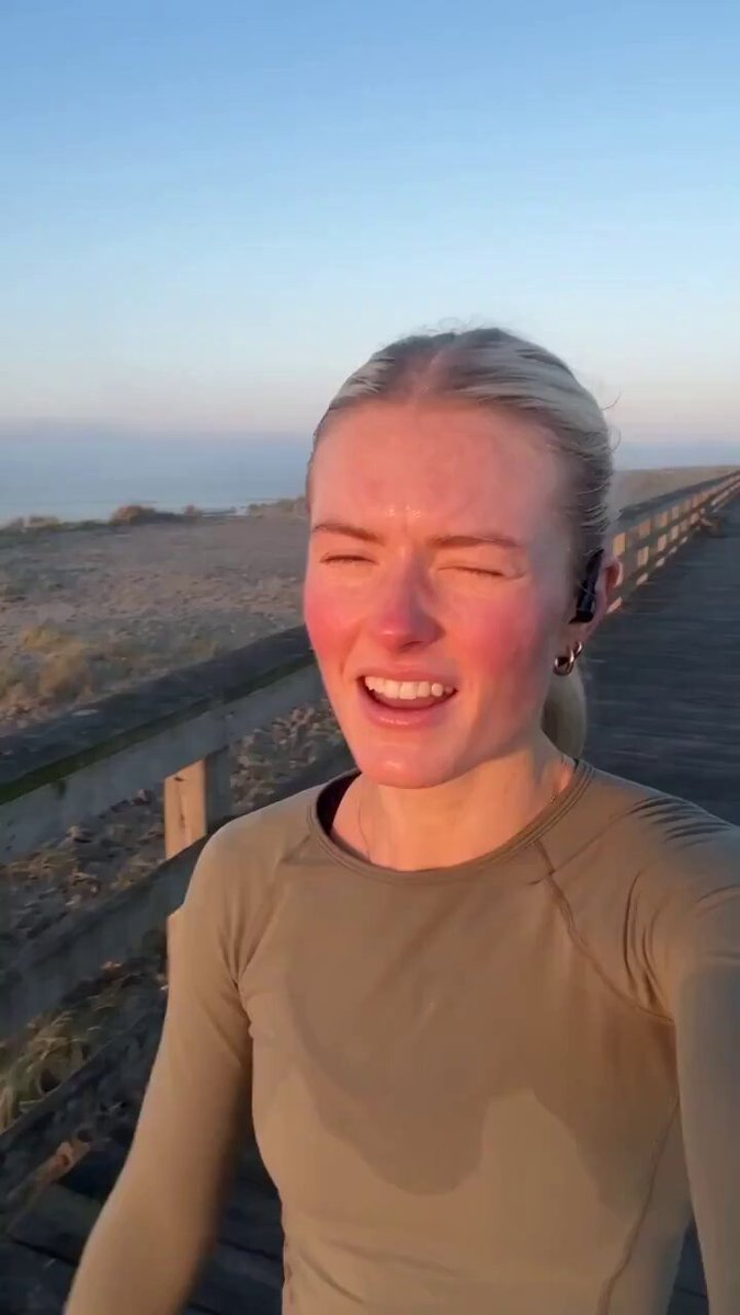 Handheld Scandinavian Influencer Running Vlog