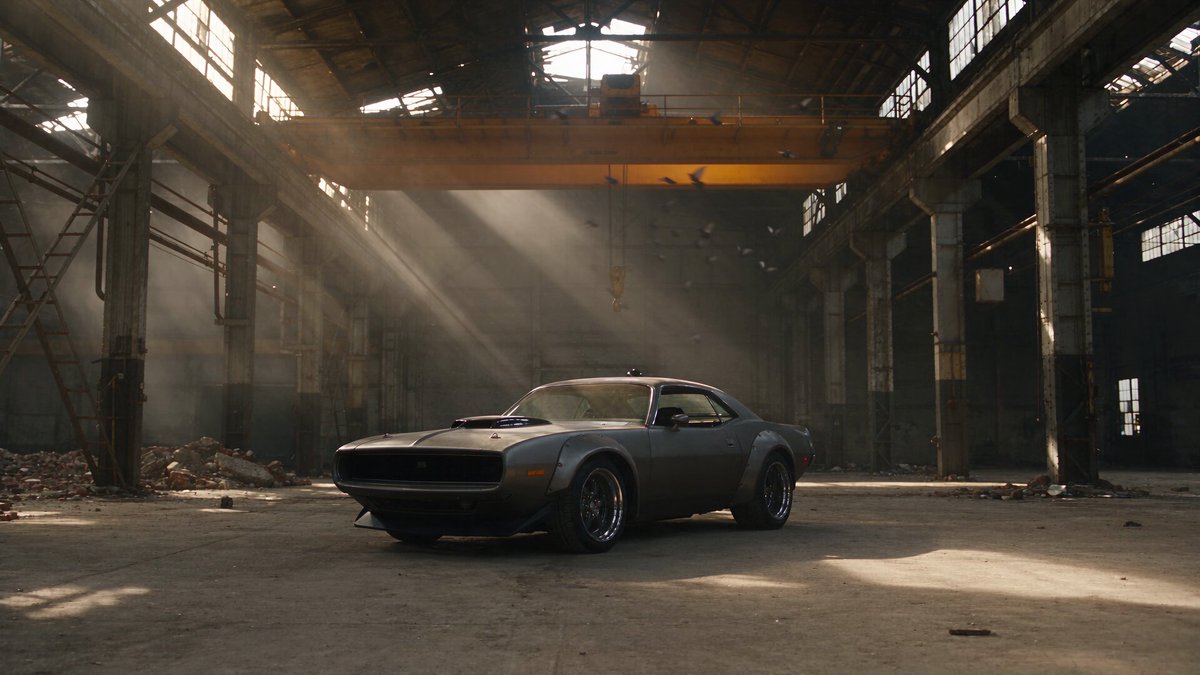 Muscle Car Restomod in Abandoned Factory