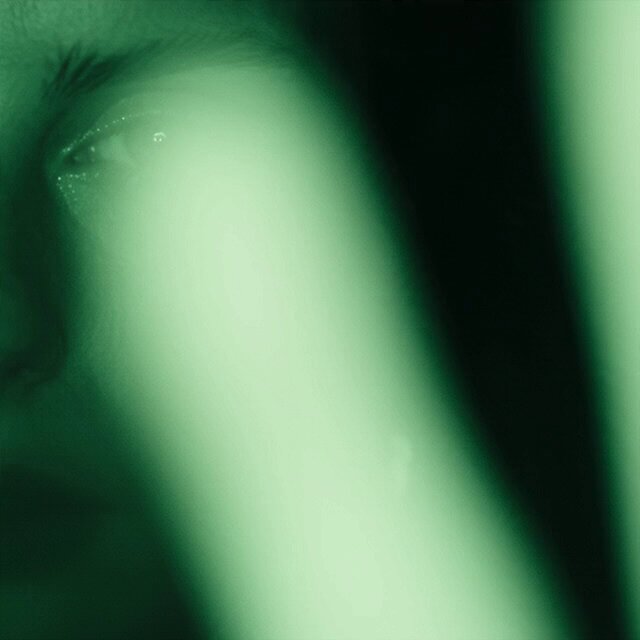 Green Night Vision Eye Close-up