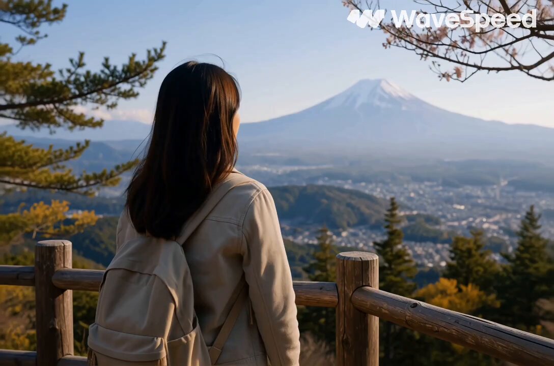 Japanischer Reise-Vlog: Bergaussicht