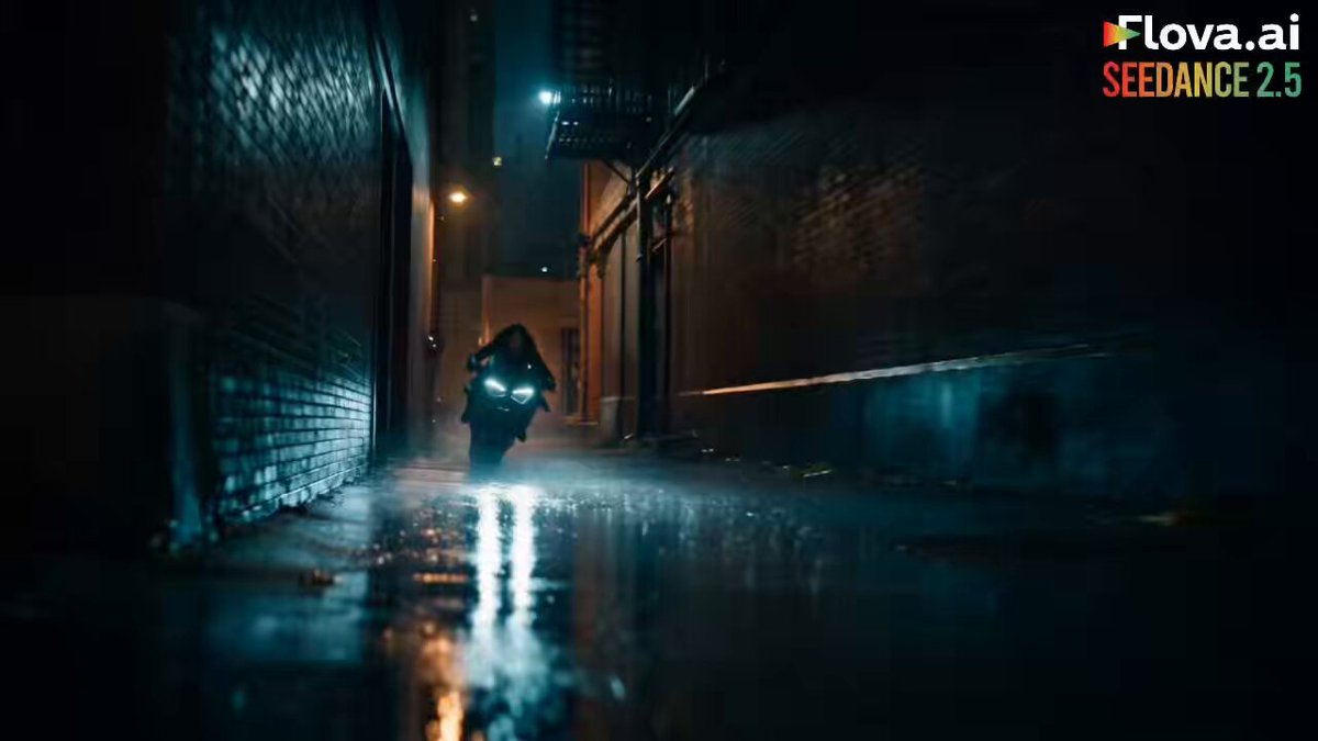 Neon Night Ducati Chase Scene