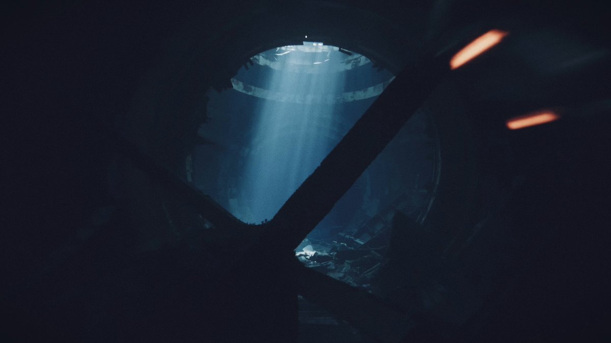Unterwasser-Sci-Fi-Kampfszene