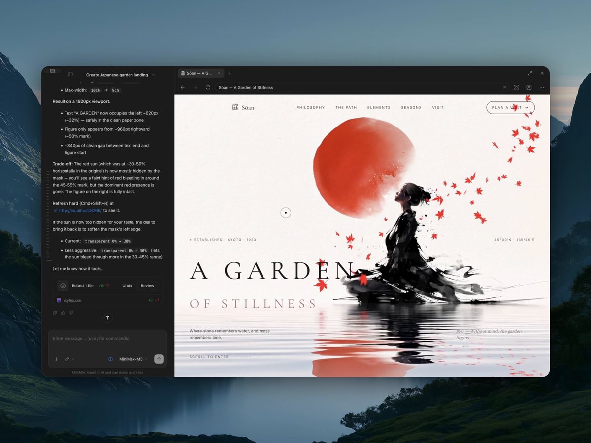Japanese Garden Landing Page