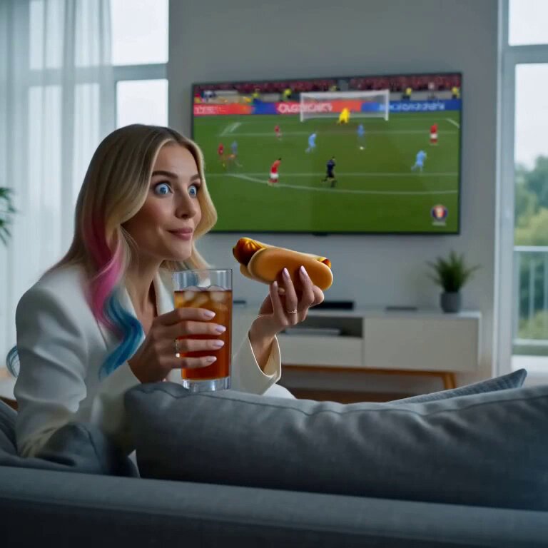 Woman Enters Soccer Match
