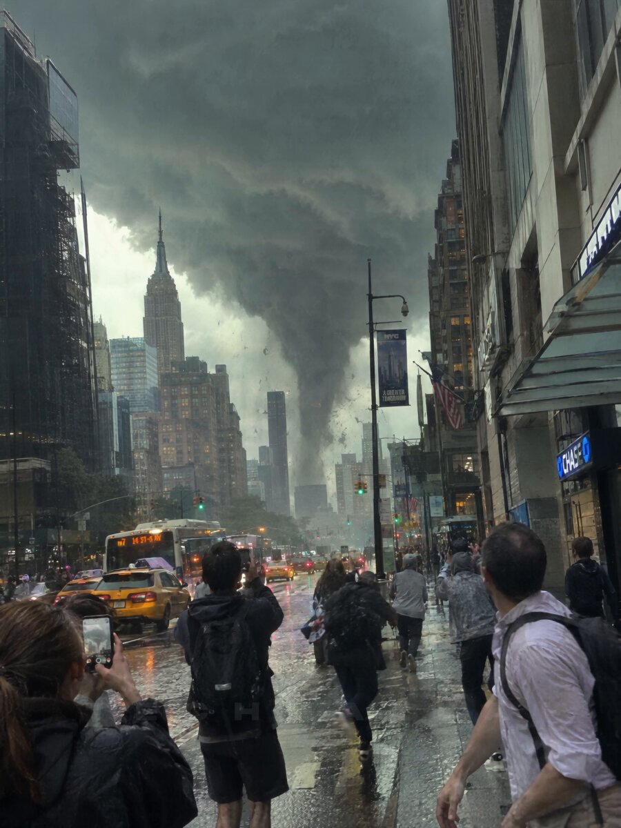 NYC Tornado Phone Video