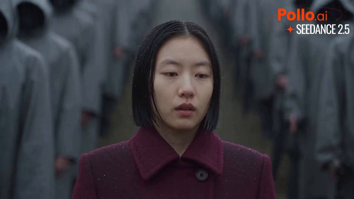 Crimson Coat Among Grey