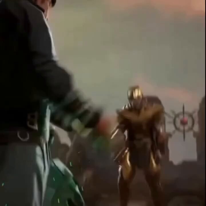 Strange Stark Fight Thanos