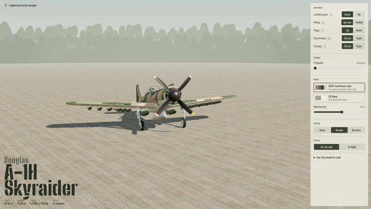 Douglas A-1H Skyraider 3D model