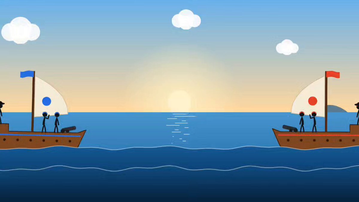 Stickman naval battle animation