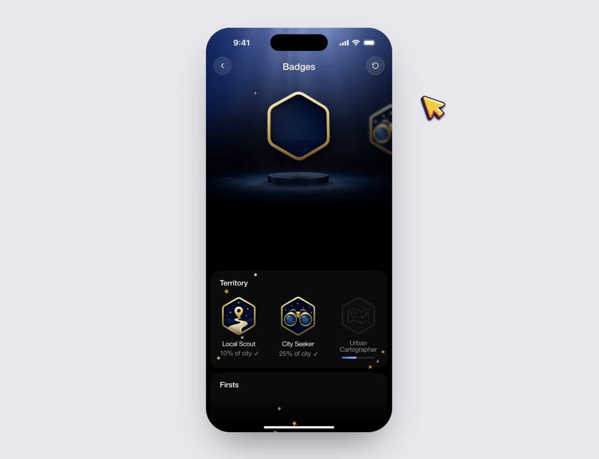 Badge unlock animation