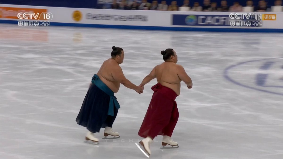 Sumo Wrestlers Figure Skating