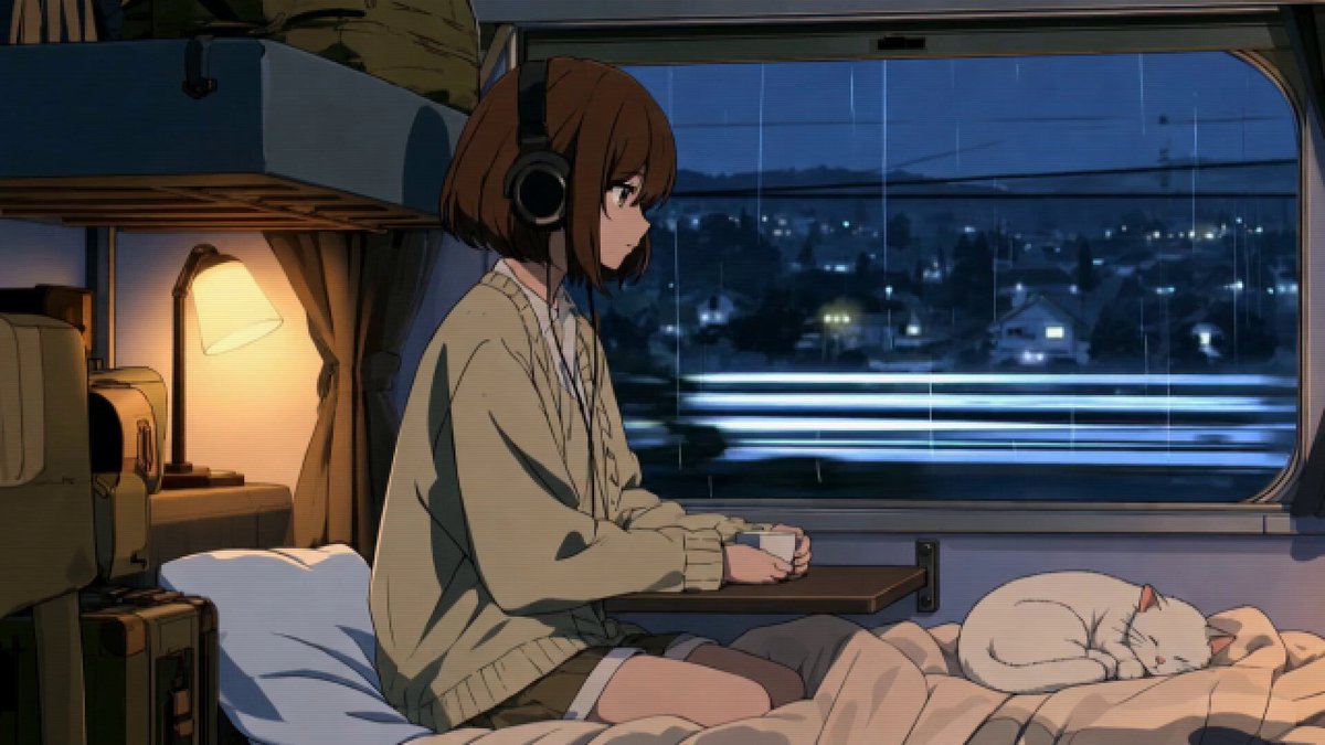 Night Train Lofi Cat