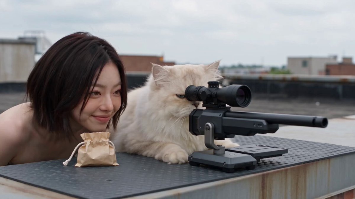 Grumpy Cat Rooftop Sniper
