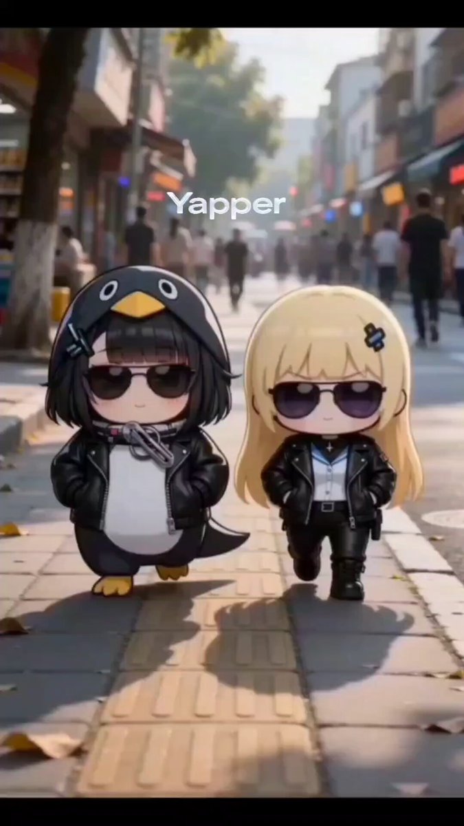 สาว Chibi เดินอย่างเท่ๆ ในเมือง วิดีโอ