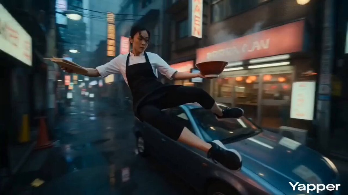 Hyper-Focused Ramen Chef Sprint Cinematic