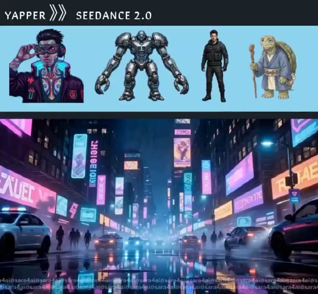 Seedance 2.0 向けサイバーパンク・アニメ風シネマティック戦闘シーンのプロンプト