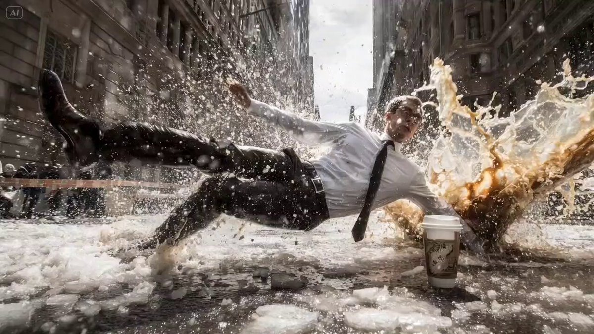 Geschäftsmann im Bullet-Time-Fall