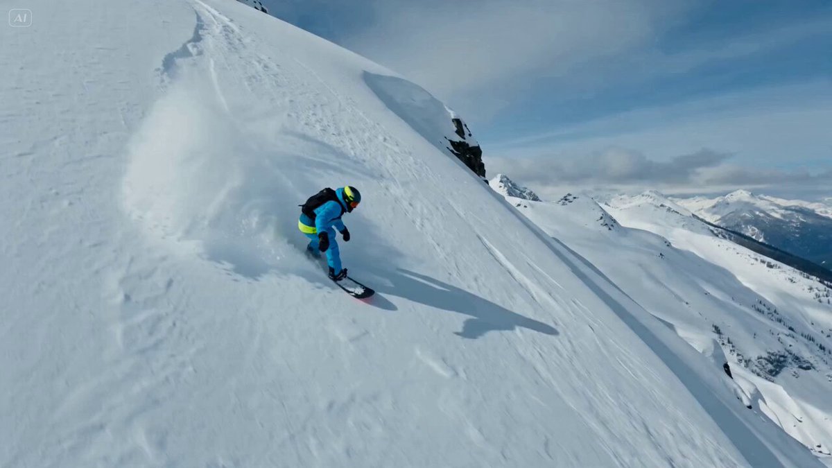 Snowboarder Avalanche Escape Prompt