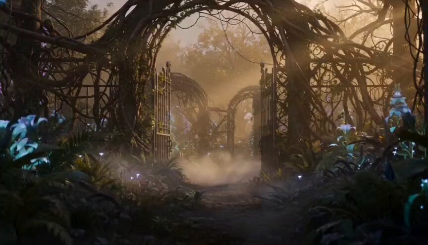 Prompt pour un robot explorateur dans un jardin bioluminescent