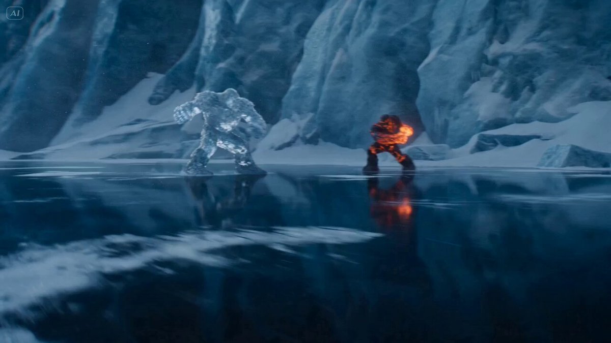 Ice Giant vs. Magma Titan Battle (Dreamina/Seedance 2)